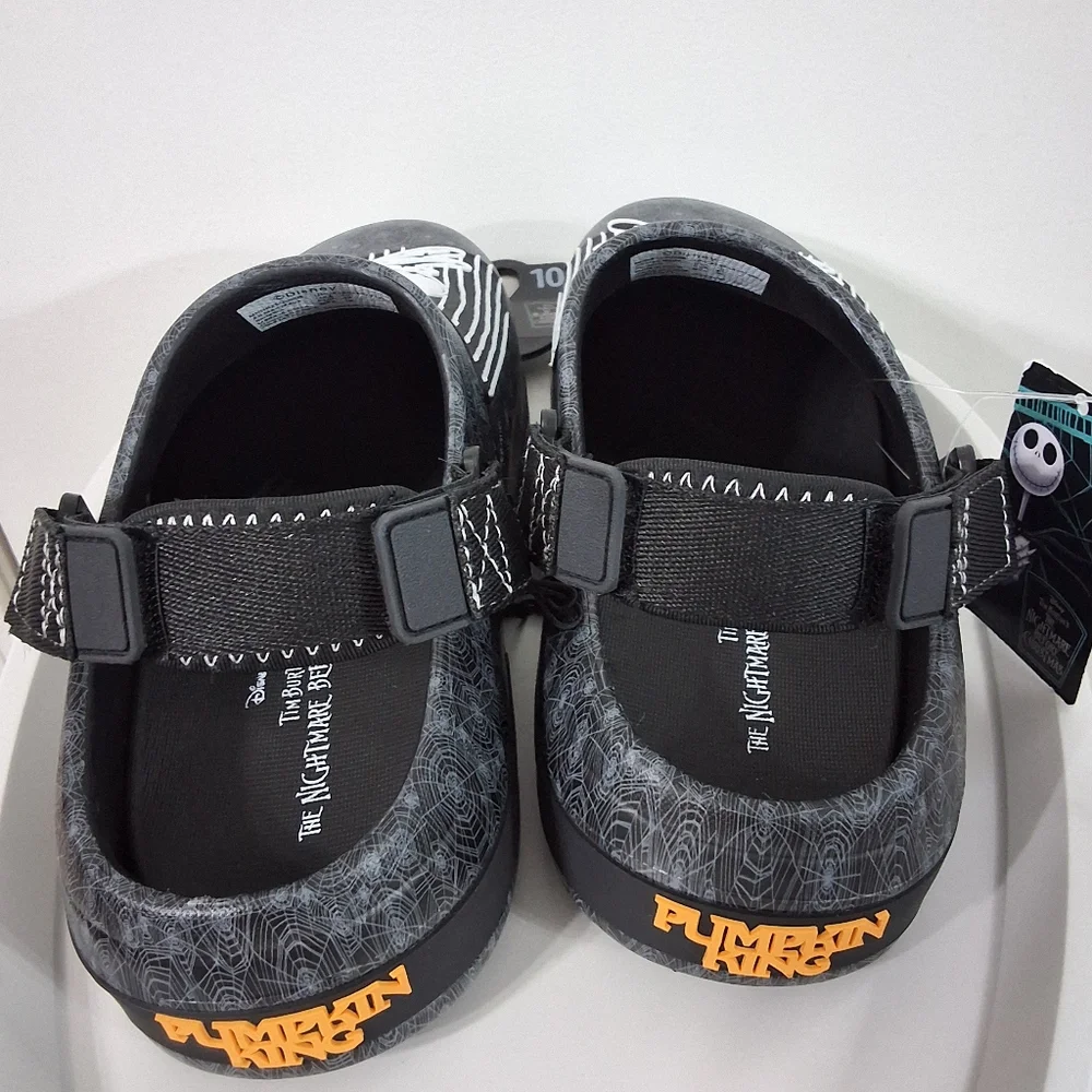 NWT Disney The Nightmare Before Christmas Jack Skellington Men's Clogs, Size 10